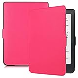 Hülle Kompatibel mit Kobo Clara HD-Tablet Schutzhülle Tablethülle Tasch/Stoßfeste, schlanke, leichte /mit automatischer Sleep/Wake-Cover Kompatibel mit Kobo Clara-HD (Rose Red)