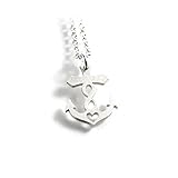 Anker Anhänger aus 925 Silber Glaube Liebe Hoffnung Herz Kreuz Anker - unendlich Zeichen Taufschmuck Partnerschmuck Symbol Schmuck mit Kette beides 925 Silber | Unisex Damen Herren | PS351KE2