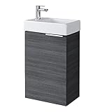 Planetmöbel Waschtisch mit Unterschrank 40 cm Waschbecken Bad Gäste WC,