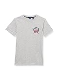 GANT Jungen D1. MEDIUM Crest SS T-Shirt, Light Grey Melange, 176