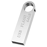 HacoFlash USB Stick 64GB, USB-Stick Speicherstick 64 GB Wasserdichter USB-Sticks Mini USB Memory Stick für PC, Laptop, Computer (Silber, 64GB)