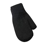 BGUK Fäustlinge Winter Handschuhe Paare Damen Herren Fausthandschuhe Gefüttert Wollhandschuhe Warm Strickhandschuhe Winddicht Handwärmer Unisex Outdoorhandschuhe Freizeit F