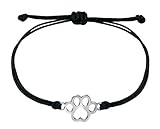 Nuoli® Armband Pfote Silber (deutsche Handarbeit) Anhänger Tatze Katze oder H