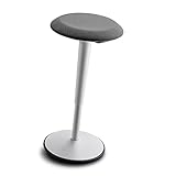 Sedus se:fit, Ergonomischer Hocker, Stehhocker, Stehsitz, Stehhilfe, Grau, Kunststoff, Gummifuß, 53-80 cm Höhenverstellb