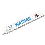 Gas Wasser Scheiße lustiger Meterstab aus Holz für Gas- und Wasserinstallateure witziger Zollstock für Klempner die ihren Beruf mit Humor nehmen und auch kein Problem mit Abw