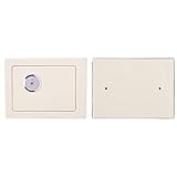 Spardose, Safe für Geld Beige Manuell verriegelt Feuersicher Robuster Korrosionsschutz mit 3 Schlüsseln 2 Wandstecker zum Schutz von Reisepässen Geld Schmuck, Schlü