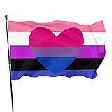 Flagge Bisexuell Bi Genderfluid Pride Flag Fahnen Flagge mit öse Dekoration für Fahnenmast Yard Home Hof Dekorative Banner Party Feier 90x150