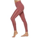 TRFPLOOC Damen Leggings Sporthose mit Mesh Hohe Taille Blickdicht Laufhose Fitness Yoga Hosen Streetwear Für Sport & Alltag (Braun, XL)