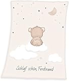 Herding Baby Kuscheldecke, Little Dreamer, Personalisiert mit Namen, 75 x 100