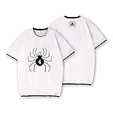 flowereyes Hunter x Hunter Herren T Shirt Anime Manga Gon Killua Kurapika und Leorio Cosplay Tops Weiß Schwarz Kragen Gefälschte Zweiteiler T Shirt Sw