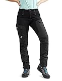 RevolutionRace Damen RVRC GP Pants, Hose zum Wandern und für viele Outdoor-Aktivitäten, Jet Black, 34