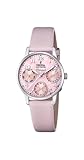 Festina F20540/6 Damenuhr, silberfarbenes Gehäuse, Lederarmband, 30