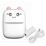 ASPZQ Thermische Tragbarer Blue Tooth-Drucker 58mm Mini Wireless POS-Wärmebild-Fotodrucker für Android IOS Handy (Color : Pink)