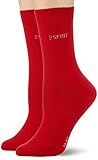 ESPRIT Damen Uni 2-Pack W SO Hausschuh-Socken, Rot (Red Pepper 8074), 39-42 (2er Pack)