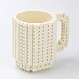 zelhdy Baustein Becher, Zusammengebaute Kaffeetasse, Mark Montiert Kreative Wasserbecher, Kreative DIY Baustein Tasse, Kindergeburtstag Party T