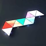 JAKROO 6pcs RGB Kreativität Wandleuchte, Modulare LED Dreieckige Wandleuchte, DIY Geometrie Spleißen Quanten Nachtlicht, für Apartments, Schlafsäle, Familienzimmer, Hobby