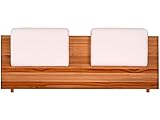 fornera f30 2er Set Steckkissen Polsterkissen für Bettkopfteil Kopfteilpolster Rücklehne Bett Kopfteilkissen Kunstleder. Universell für alle Kopfteile bis 5 cm passend (Snow)