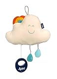 SIGIKID 42443 Spieluhr Wolke Blue Mädchen und Jungen Babyspielzeug empfohlen ab Geburt weiß/mehrfarbig