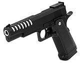 B.W. Softair Gun Airsoft Pistole + Munition | V17 - Schwarz Profi Vollmetall | 22cm. Inkl. Magazin & unter 0,5 Joule (ab 14 Jahre)