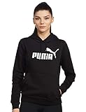PUMA Damen ESS Logo Hoody FL Sweatshirt, Cotton Black, S