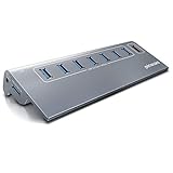 CSL - 8 Port USB 3.2 Gen.1 Port Hub – 8 x USB 3.2 Gen1, Davon 1x USB Ladeport smart Charge – 8 Port Verteiler mit Netzteil - Alugehäuse - für PC Notebook Laptop Ultrabook Tablet PC - bis zu 5 Gbit/
