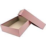 Hochwertige Aufbewahrungs- und Geschenkboxen - 1 Stück - DIN A4 - Altrosa bezogen - 302 x 213 x 70