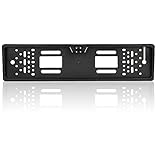 Puffalou Rückfahrkamera EU 4 LED mit Kennzeichenhalter, Auto Farb KFZ Nummernschild Rückfahrkamera, Einparkhilfe Kamera LED Nachtsicht Wasserdicht IP67 Autoparksy