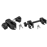 EUFAB 11235 Rahmenhalter Abnehmbar kurz, Durchmesser : 25 mm & 11234 Rahmenhalter 18 cm abschließbar zur Erweiterung, Schw