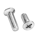 Vernickelte Flachkopf-Kreuzschlitz-Maschinenschrauben Befestigungselemente Kreuzsenkkopfschrauben M3