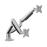Bildschirm Halterung Dual-Screen-Monitor-Ständer einstellbarer Gasfeder-Monitor-Schreibtisch-Halterung-Ständer-Monitor-Halterungsarm für 17-32-Zoll-Bildschirm, Aluminiumlegierung Monitorhalterung