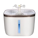 Automatischer Wasserspender für Haustiere, 2 l, LED, Wasserstandsanzeige, ohne Wasser für große und kleine Hunde, Katzen und andere H