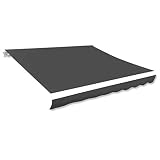vidaXL Markisenstoff Sonnenschutz Markisentuch Anthrazit 500×300 cm Seg