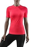 CEP – Run Ultralight Shirt Short Sleeve für Damen | Atmungsaktives Kurzarm Laufshirt mit perfektem pink | Größe XS