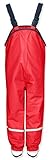 Playshoes Unisex Kinder Fleece-trägerhose Regenhose, Rot, 116 EU