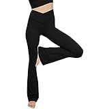 HFStorry Damen Solide Sportshose Stretch Yogahose Leggings Beinin Mittlere Taille Lose Blickdicht Laufshorts Training Fitness Hose Beiläufig Schlank Sw