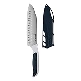 Zyliss E920212 |Comfort Küchenmesser |18cm Klinge | japanischer Edelstahl | weiß/grau/silber | Profi Küchenmesser | Santokumesser | 5 Jahre Garantie | Spü