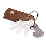 DONBOLSO® Colt I Schlüsseletui mit Einkaufswagenlöser I Leder Etui für 1-6 Schlüssel Schlüsselring I B