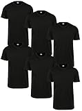 Urban Classics Herren Basic Tee 6-Pack T-Shirt, 6X Schwarz, Large (Herstellergröße: L) (6er Pack)