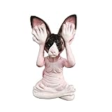 Meditiere Katze Gartenskulpturen Statuen Meditation Tiersitzende Statue Gartendekoration Outdoor Figur Dekoration für Zuhause Indoor Outdoor Frühlingsdeko Patio Yard Rasen Ornamente Geschenk