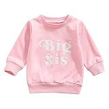 MRULIC Kleinkind Baby Sweatshirt Langarm Rundhals Oberteil Blusen Tuniken Langarmshirts Pullover Herbst Winter Kleidung Jungen MäDchen Geburtstag Geschenk(Rosa,80)