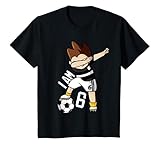 Kinder Geschenkidee zum 6. Geburtstag für Jungen, Motiv: Dabbing Soccer 6 Jahre T-S
