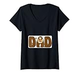 Damen Dog Dad O Islandischer Schäferhund T-Shirt mit V