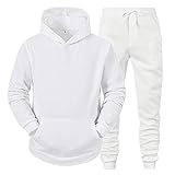 CixNy Herren Jogginghose aus Baumwolle Freizeitanzug Hausanzug Hoody Pullover and Hosen Sportanzug Männer Trainingsanzug Fitness Sporthose und Traininghoodie CN008