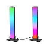 Tuya 2PC Symphony Light Bar WiFi + IR Smart LED Light Bar Color-Bar Light Geeignet für Alexa Google Home, USB Bluetooth Hintergrundbeleuchtung LED Ambiente Licht für Gaming, PC, TV, Raumdek