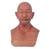 U-CHARMMORE Silikon Maske Realistisch Mann Transgender Mask Soft Silikon Kopfmasken Gesicht für Crossdresser Cosplay