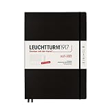 LEUCHTTURM1917 363652 Akademischer Wochenplaner 2022 Hardcover Master (A4+), 18 Monate, Schwarz, D