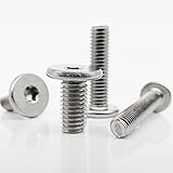5/10/50X CM M1.6 M2 M2.5 M3 M4 M5 M6 M8 304 A2 Edelstahl Torx Sechs-Lobe ultradünne flache Waferkopfschraube Bolzenlänge = 2-50 mm-M4 10 Stück, 14