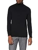 Amazon-Marke: find. Herren Pullover Roll Neck, Schwarz (Black Black), M, Label: M