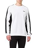 FILA Herren Men Natan Crew Sweat Sweatshirt, Bright White-Black, S