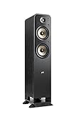 Polk Audio Signature Elite ES55 hochauflösender HiFi Standlautsprecher fürs Heimkino, Hi-Res zertifiziert, kompatibel mit Dolby Atmos und DTS:X (Stück), Schw